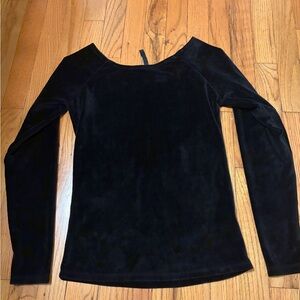 Elegant Black Velvet Women's Top